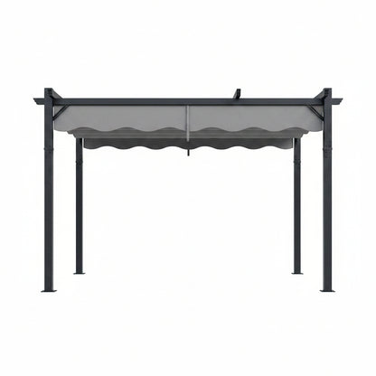 10'X12' Retractable Pergola, Outdoor Pergolas for Patio Covers for Shade and Rain, Aluminum Pergola Canopy Gazebo for Backyard, Deck, Garden